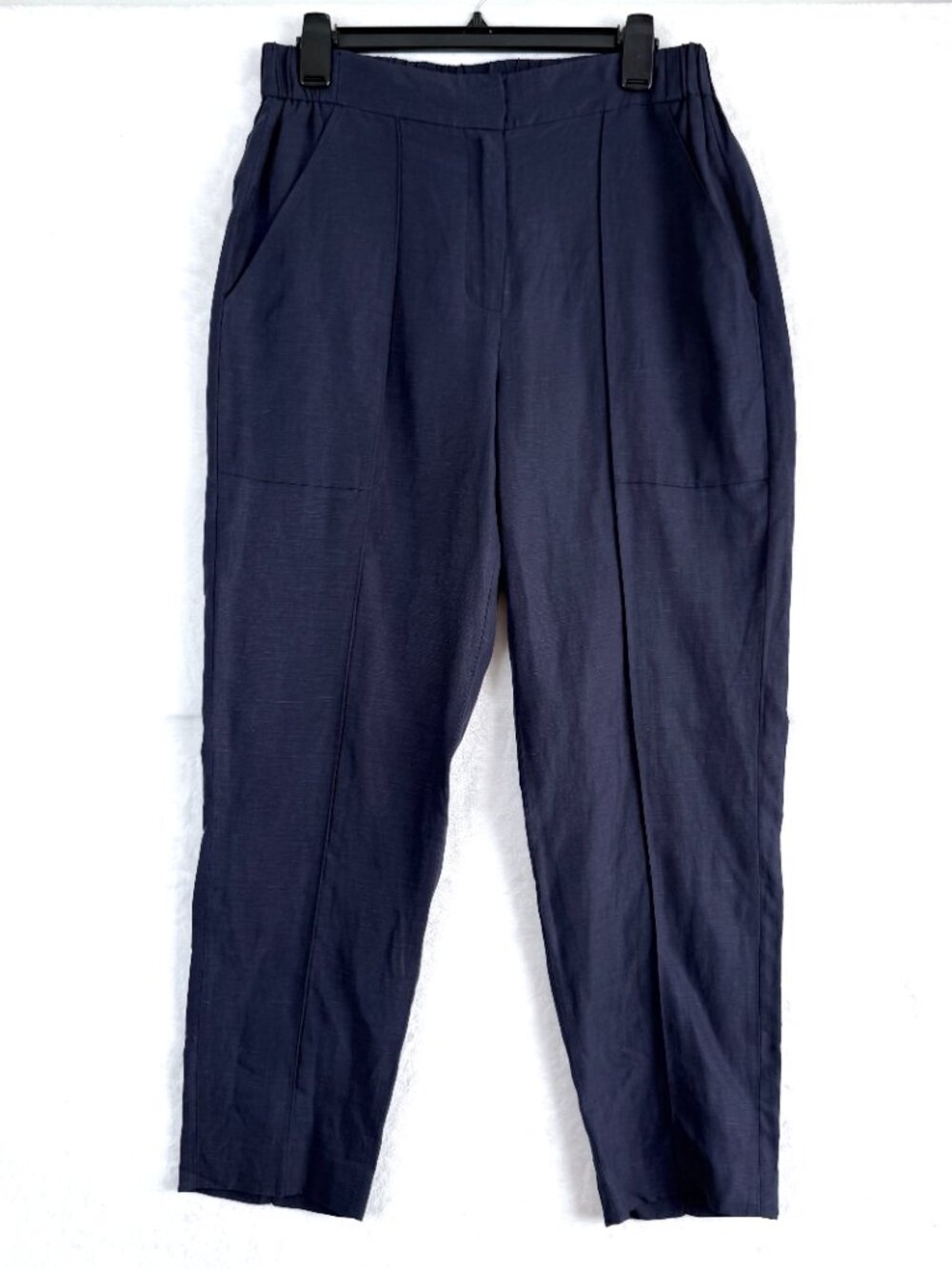 KOBI HALPERIN Addie Linen Tencel Office Front Dart Tapered Ankle Pants M